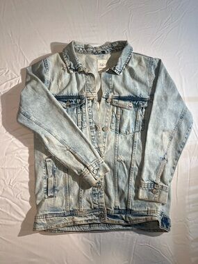 Acid Washed Distressed Demin Jacket